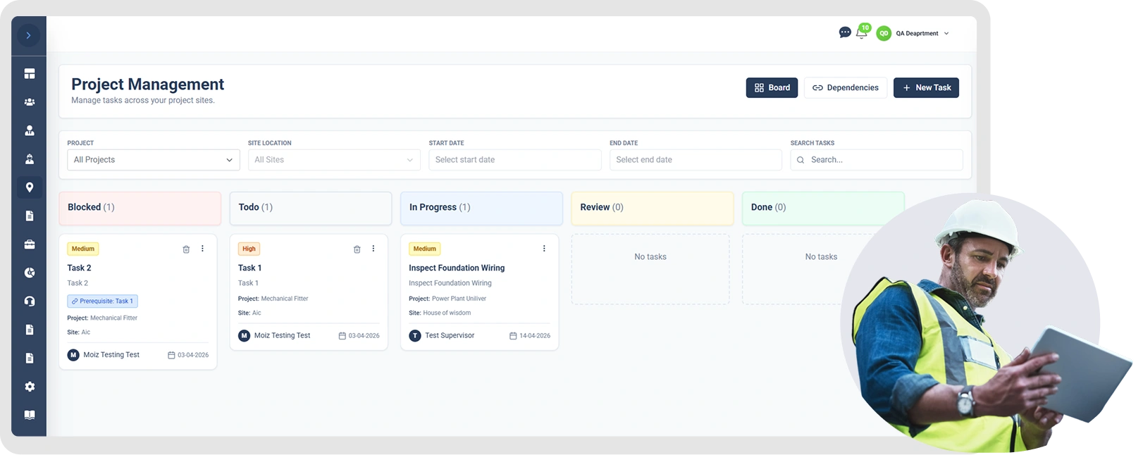 Navigating the Task Management Module