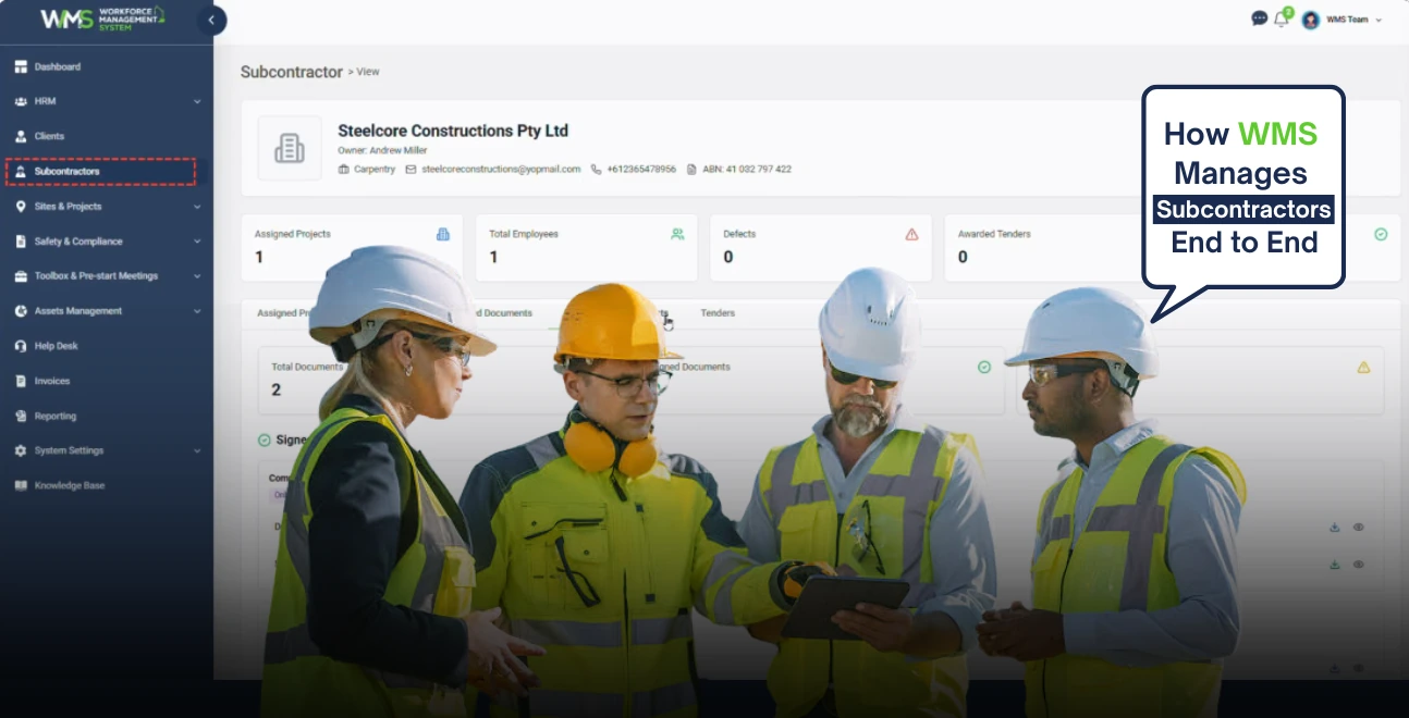 How WMS Manages Subcontractors End to End