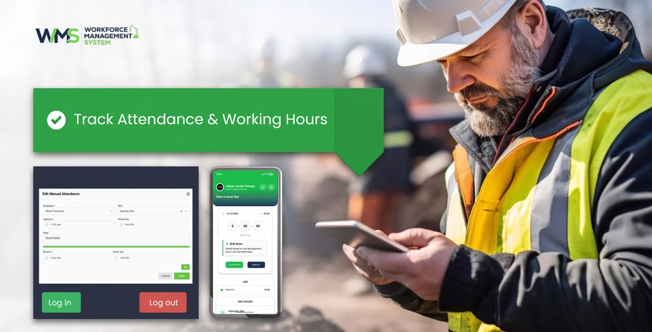 WMS Attendance and Working Hours Tracking for Construction